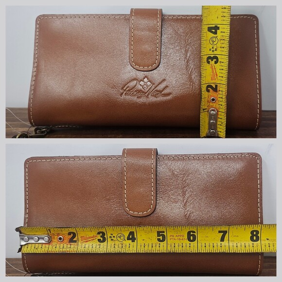 Patricia Nash Valentia II RFID Bifold Magnetic Snap Wallet Wristlet Tan NWT $109 - Picture 8 of 8